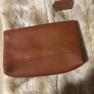 Vintage Coach British Tan Leather Pouch